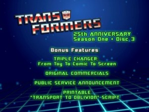Transformers (Shout Factory) Season One – Special Features